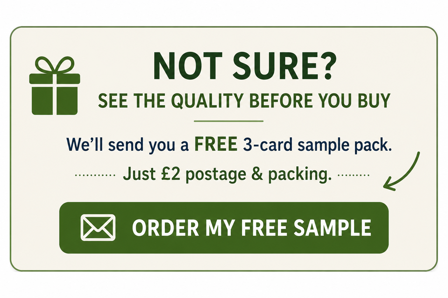 Free 3 Card Sample Pack