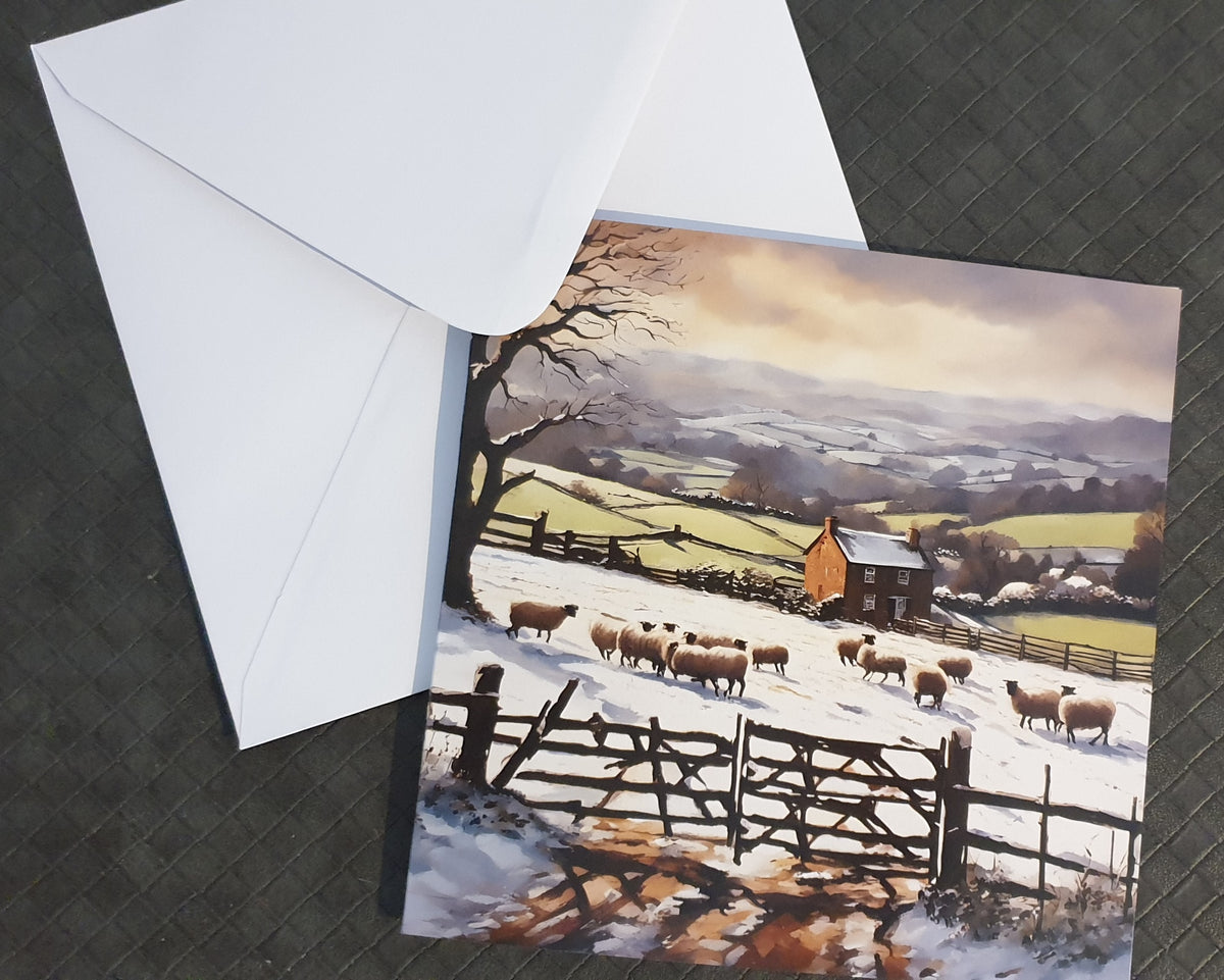 Inside of Shropshire Christmas card reading Merry Christmas and a Happy New Year