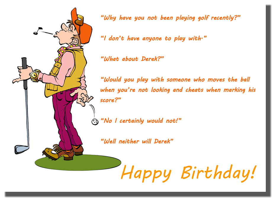 Funny Golf Birthday Card