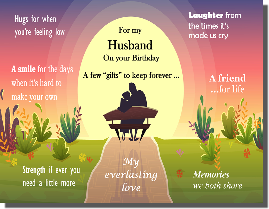 For My Husband on Your Birthday Card
