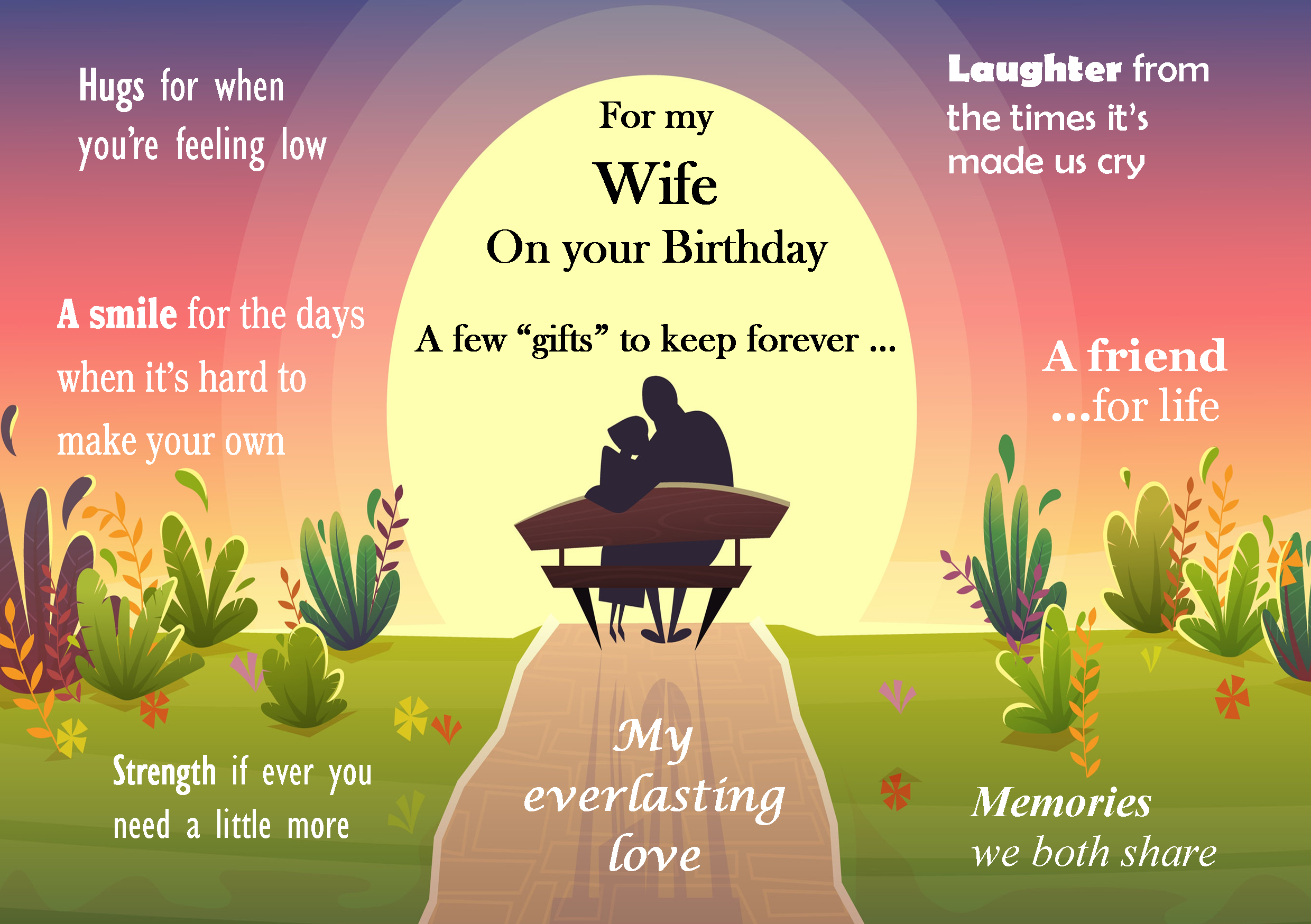 For My Wife on Your Birthday Card