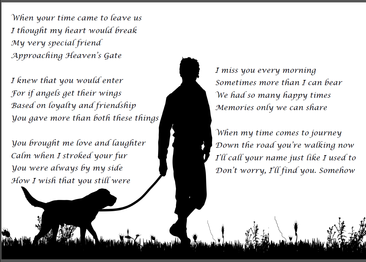 Loss of a Dog Sympathy Card