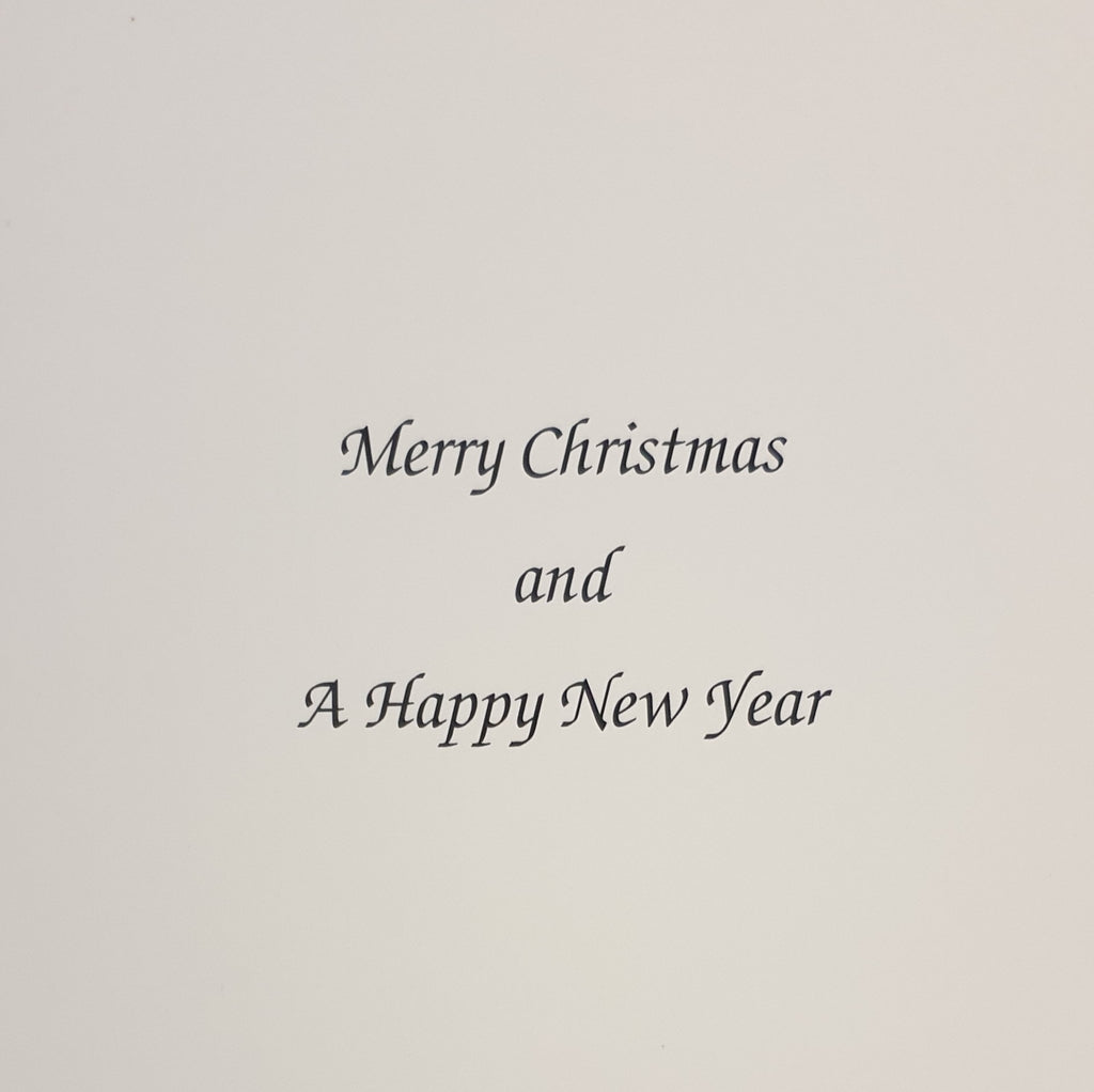 Shropshire Christmas card with envelope and snowy countryside design