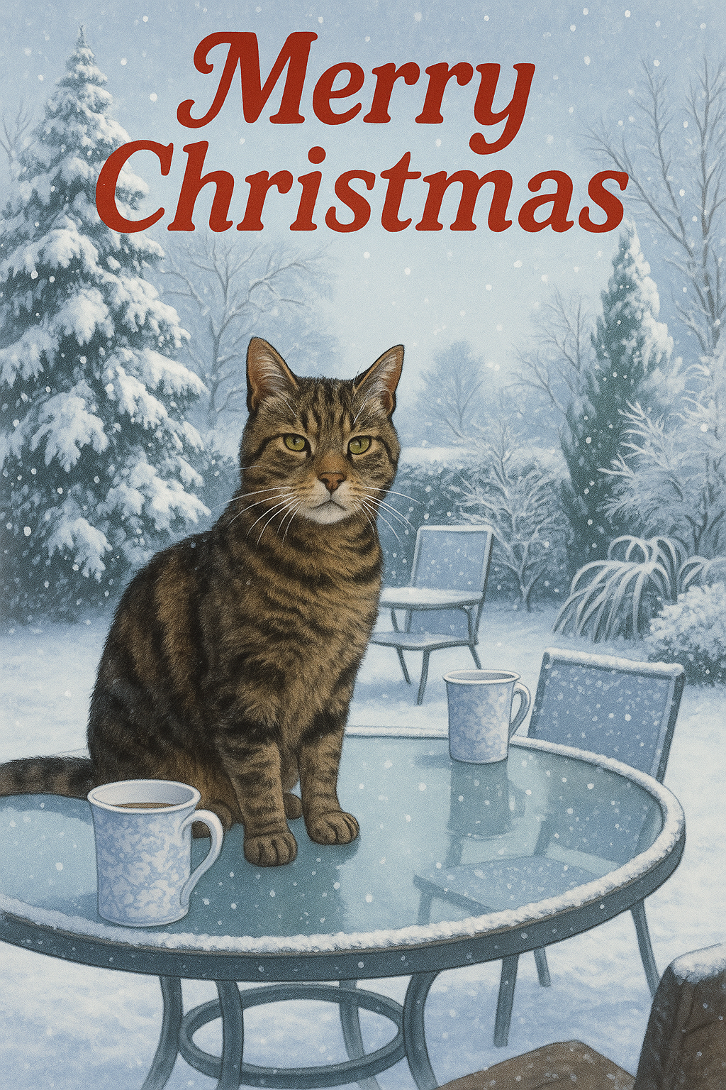 Merry Christmas Cat Card